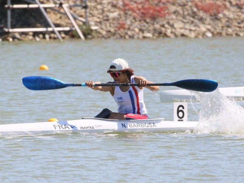 Nélia Barbosa, série KL3 200 m dames # Championnat d'Europe, Paracanoë, Račice, Tchéquie, 22 juin 2025 © Garry Bowden