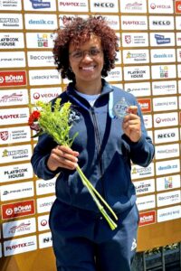 Nélia Barbosa en argent en KL3 200 m dames # Championnat d'Europe, Paracanoë, Račice, Tchéquie, 22 juin 2025 © FFCK