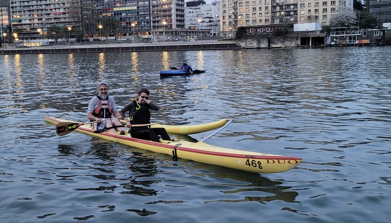La future pirogue du CDCK92 permettant l’accueil et la pratique des personnes en situation de handicap visuel # Sèvres, France, mai 2025 ©Sébastien Gaillard